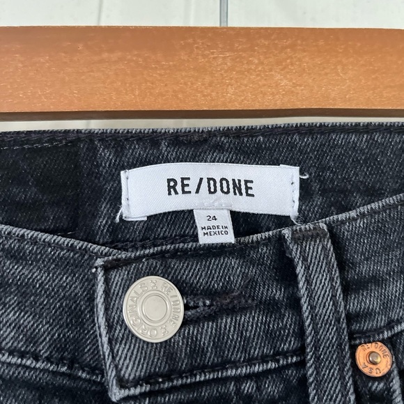 RE/DONE Originals 70s Stove Pipe in Faded Coal With Rips 24 - Picture 11 of 15